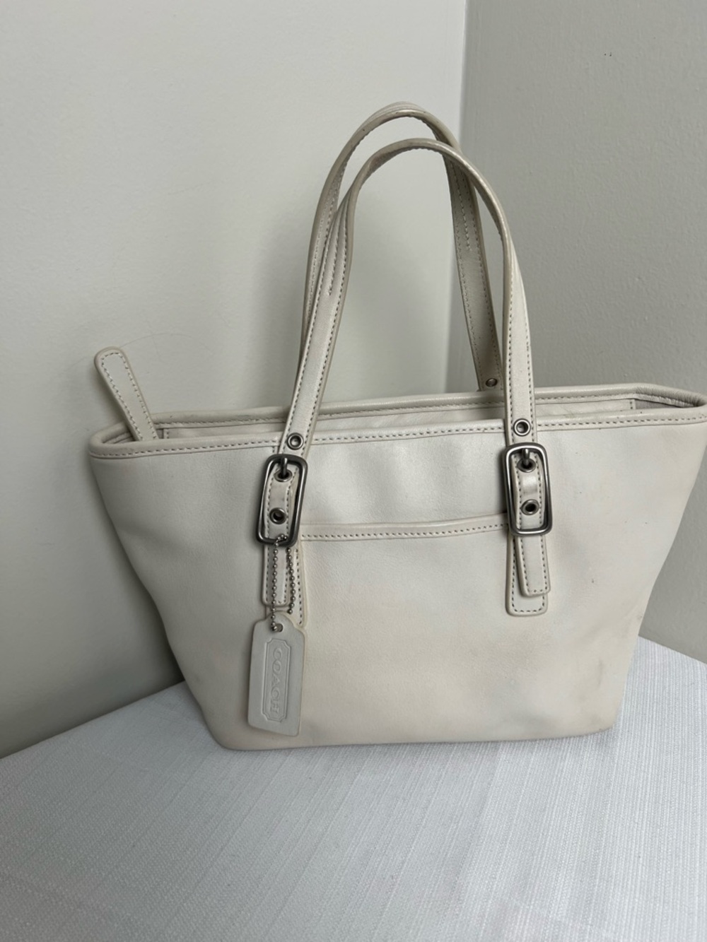 Coach Legacy Mini Market Tote in Off White